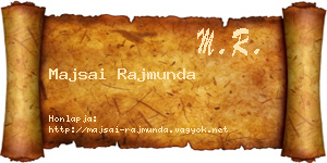 Majsai Rajmunda névjegykártya